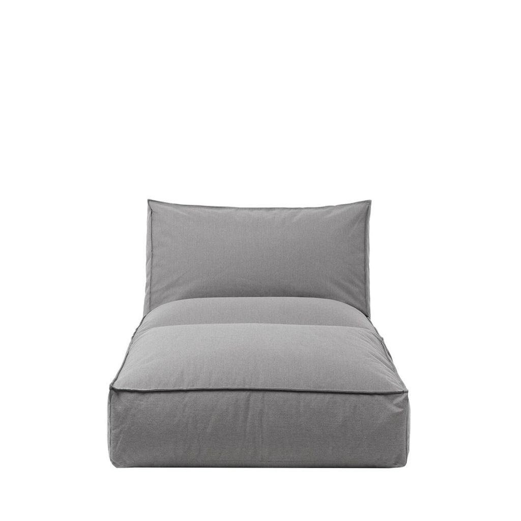 Blomus Bett S Stay, Outdoor-Liege, Kunststoff, Kunstfaser, Stahl pulverbeschichtet, Stone, 25 x 80 x 190 cm, 62041