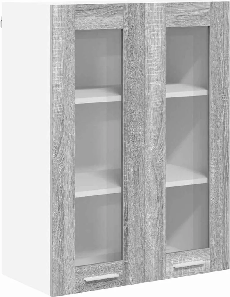 vidaXL Armadio a muro Riga Grey Sonoma 60 x 31 x 80 cm Materiale a base di legno