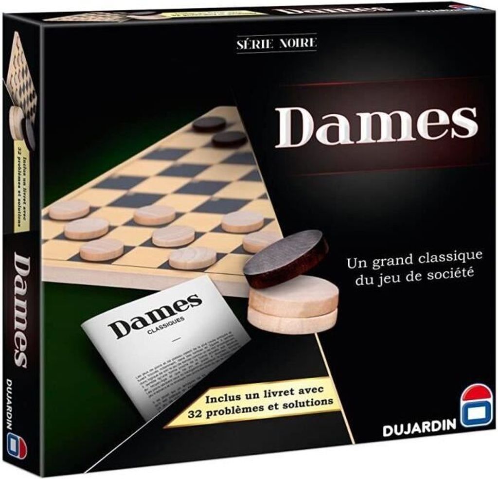 Dujardin Série Noire SERIE NOIRE DAMES PLATEAU, Dame-Spielset, 7 Jahr(e), Desktop, 30 min, 30 min