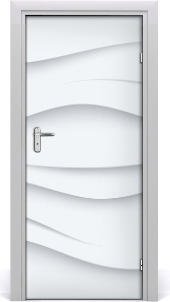 Tulup Türaufkleber 85x205 cm Dekorative Aufkleber Selbstklebend Wasserdichte Tapete Abnehmbar Schlafzimmer Wohnzimmer Wohnkultur - abstrakte Wellen