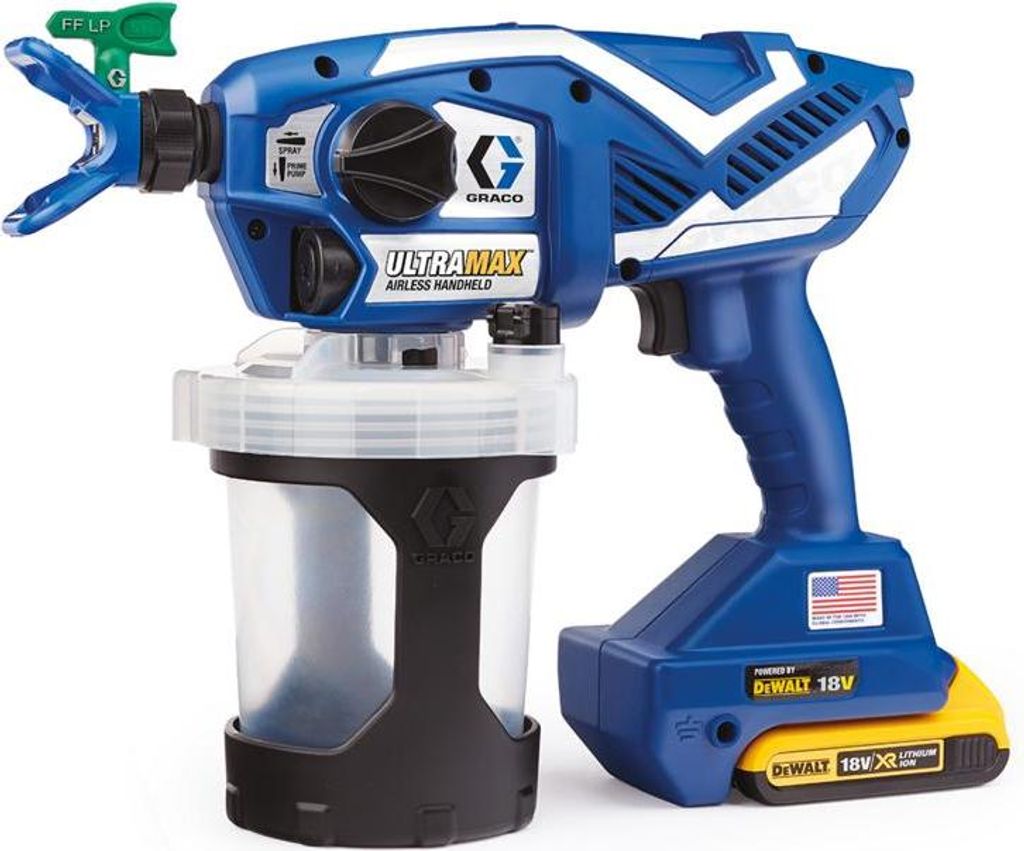 Graco pistolet do malowania ultramax ( 2 x aku. 2ah dewalt+ Immagine del prodotto 
