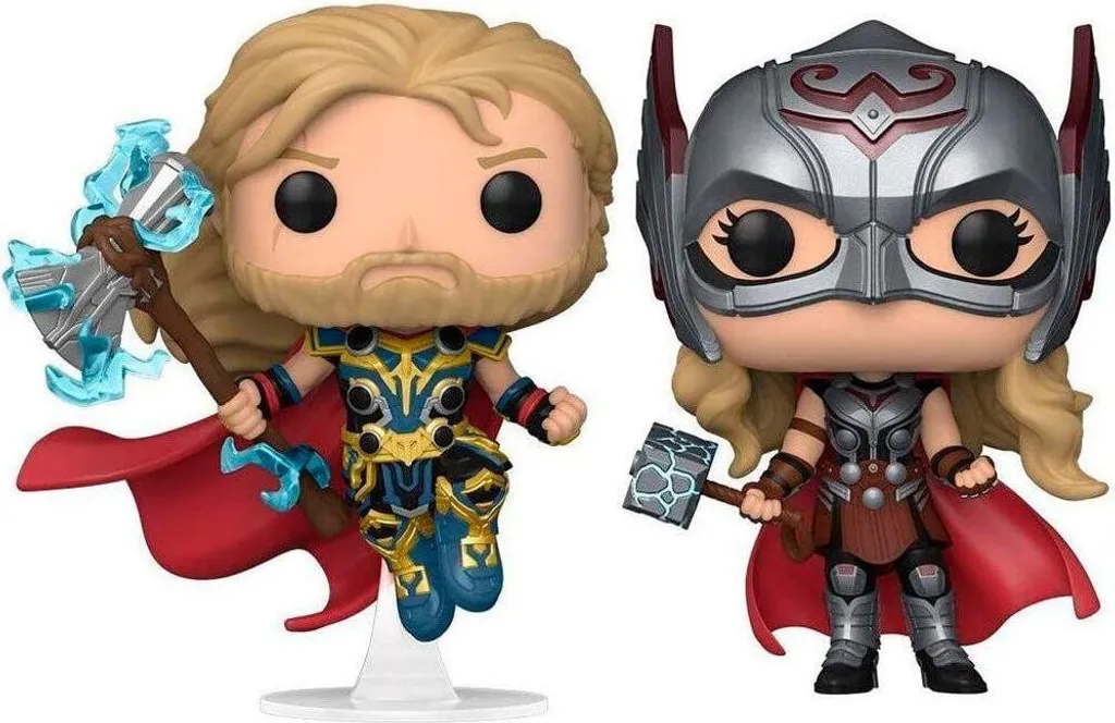 Pack POP Marvel Thor Love and Thunder figurines Thor et Mighty Thor 2-Pack