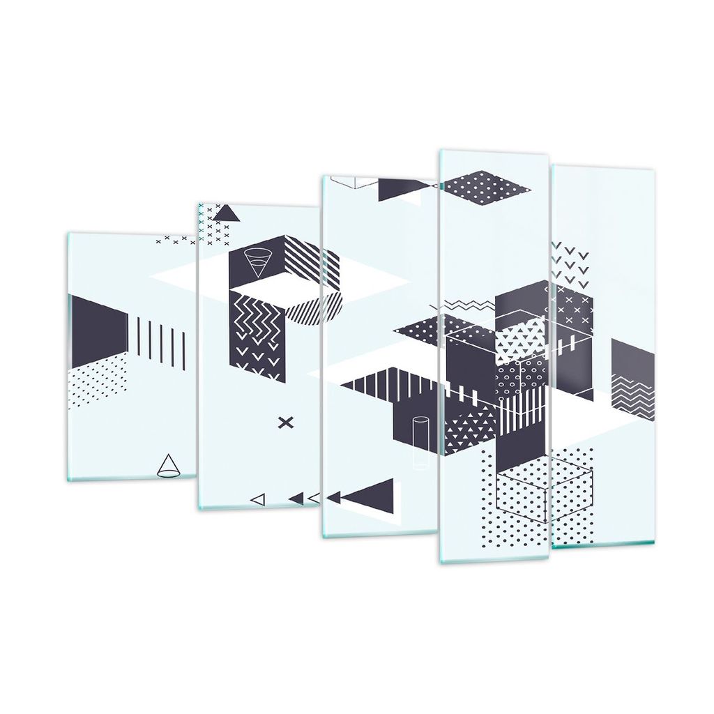 Bilder auf glas - Abstraktion modern - 150x100cm - Glasbilder - Wandbilder - Kunstdruck - zum Aufhängen bereit - Wanddekoration aus Glas - Glas Bi...
