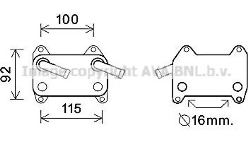 Refroidisseur d'huile pour Volvo S40 V40 - Remplacement OE 30637079