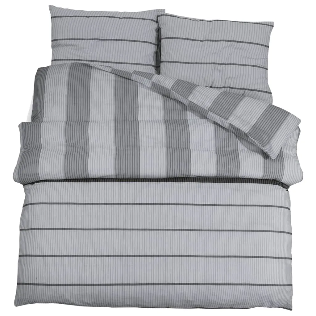 Parure Copripiumino Grigio 260x220 Cotone | Resistente e Morbido