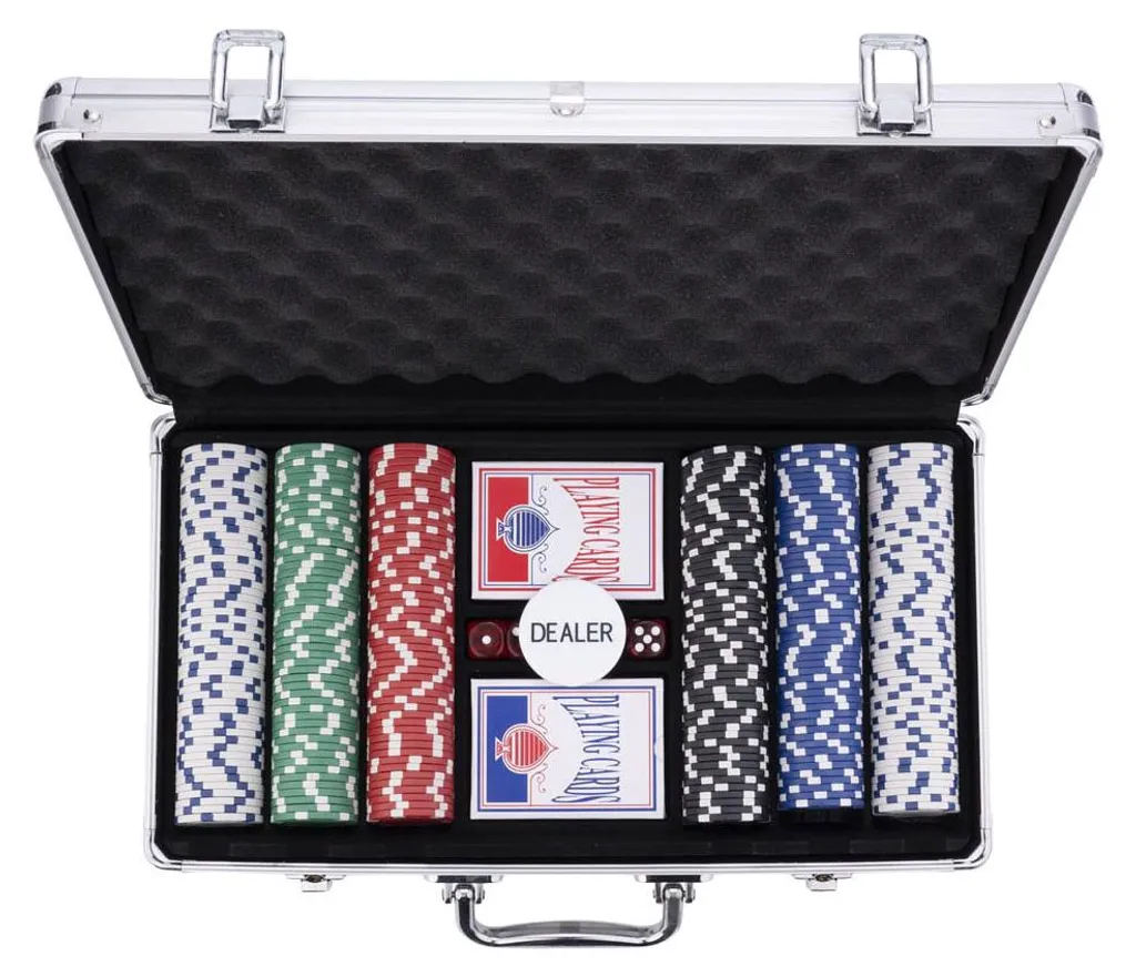 Poker Set 300 Standard - Mallette de Poker en Aluminium avec 300 Jetons