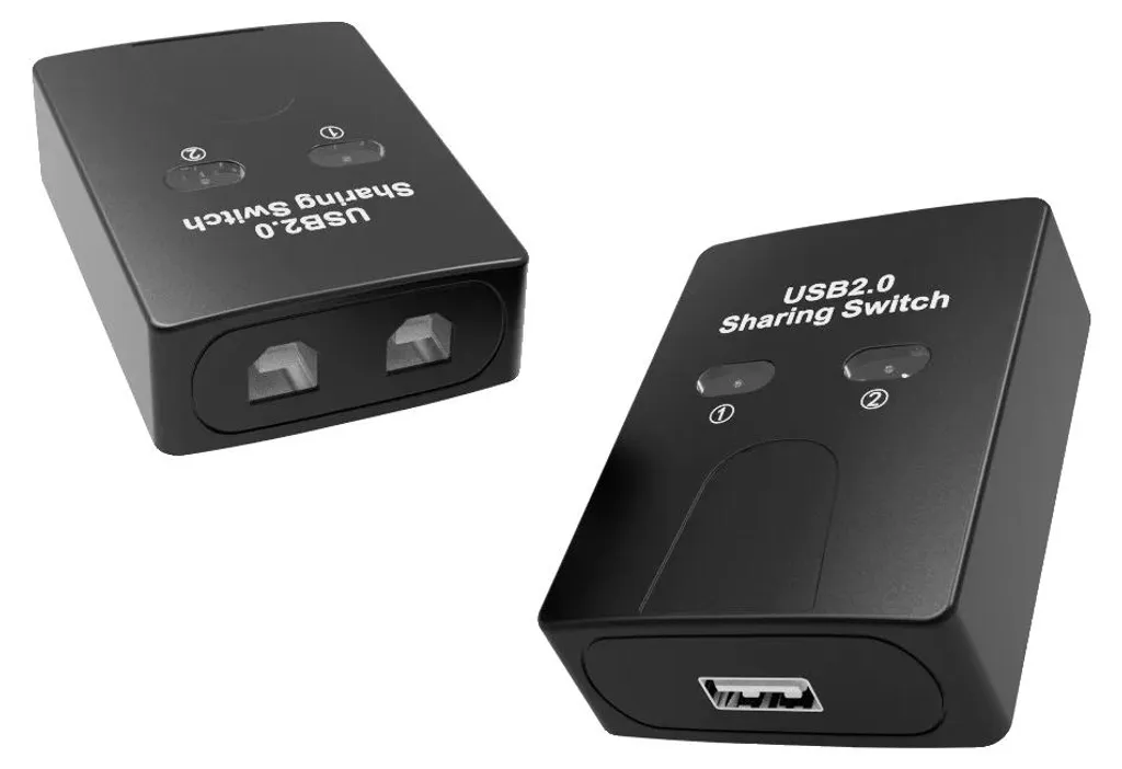 Commutateur USB anti-encombrement 2 ports 1080p compatible Windows XP