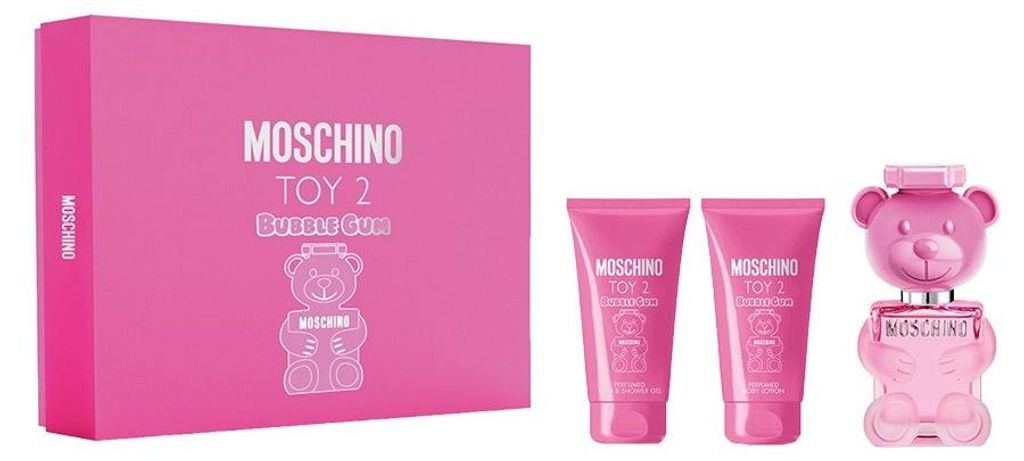 Moschino Toy 2 Bubble Gum woda toaletowa 50 ml + balsam do ciała 50 ml + żel pod prysznic 50 ml