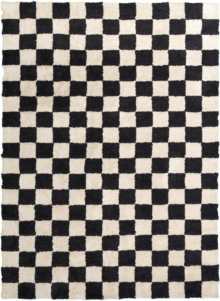 Volero - Retro Teppich - Gambit Schwarz Weiß - 230x330 cm - Produktbild 