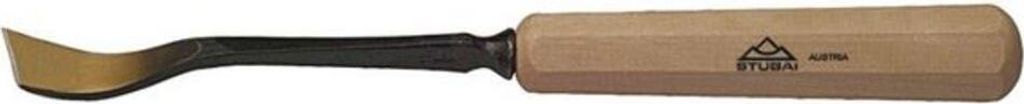 STUBAI Stemmeisen Stechbeitel Serie 52 - Form 22 | Gekröpftes, linksschräges Balleisen 5 mm, mit Holzgriff, für glatte Flächen, zum Vorstechen,...