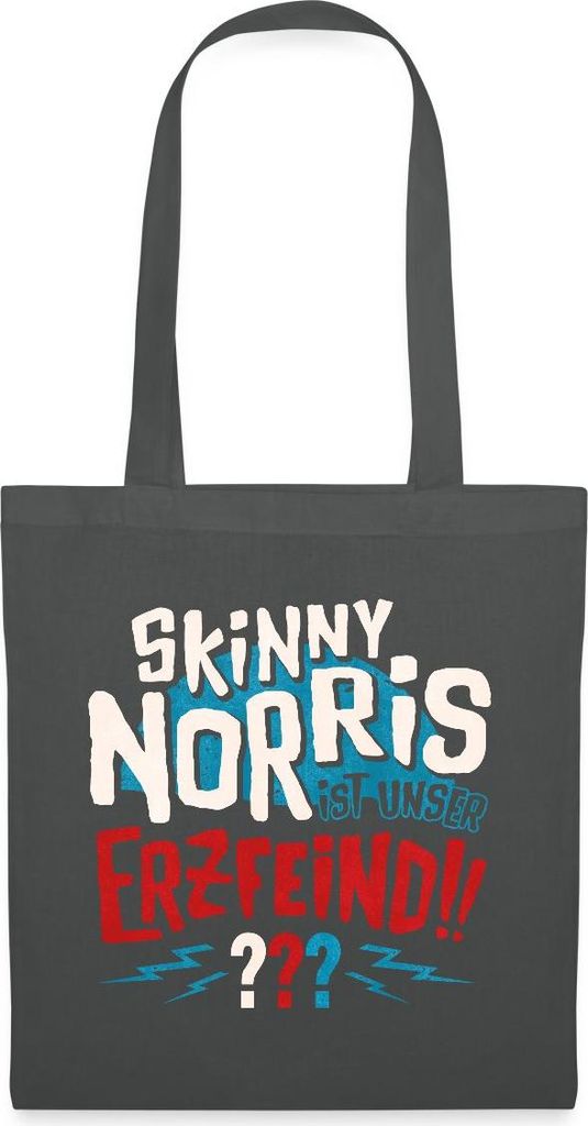 Spreadshirt Die Drei Fragezeichen Skinny Norris Stoffbeutel, One size, Graphite