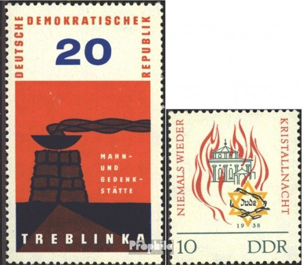 Briefmarken DDR 1963 Mi 975,997 (kompl.Ausgabe) postfrisch Internationale Mahn- und Gedenkstätten