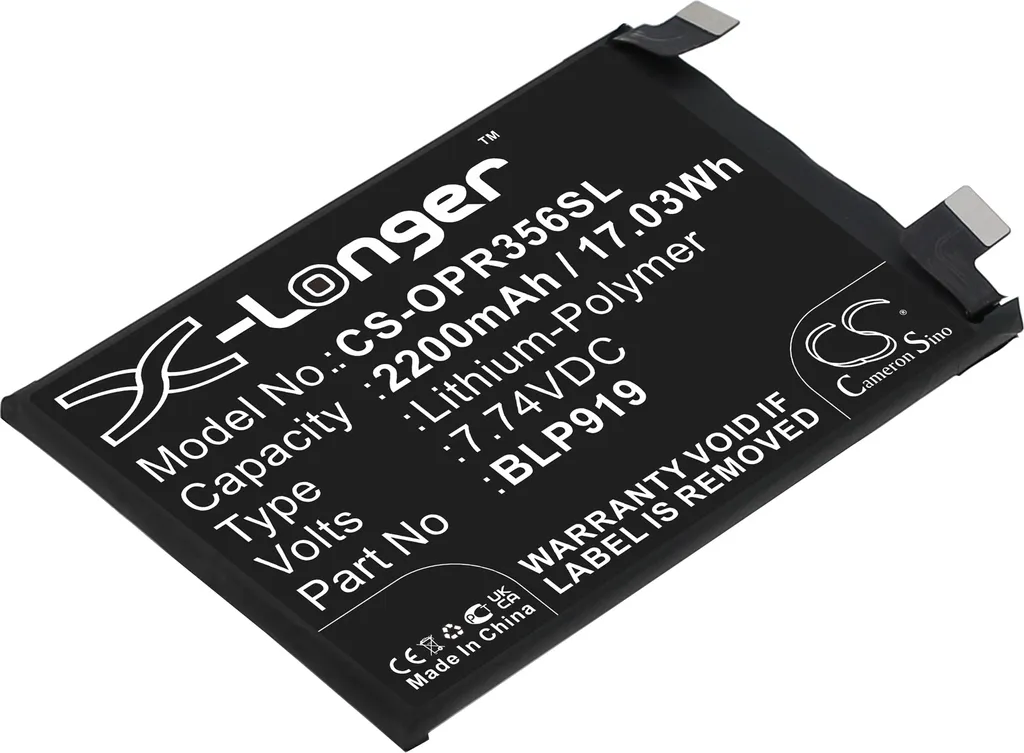 Batterie BLP919 pour OPPO Realme GT Neo3 5G et RMX3560 haute capacité