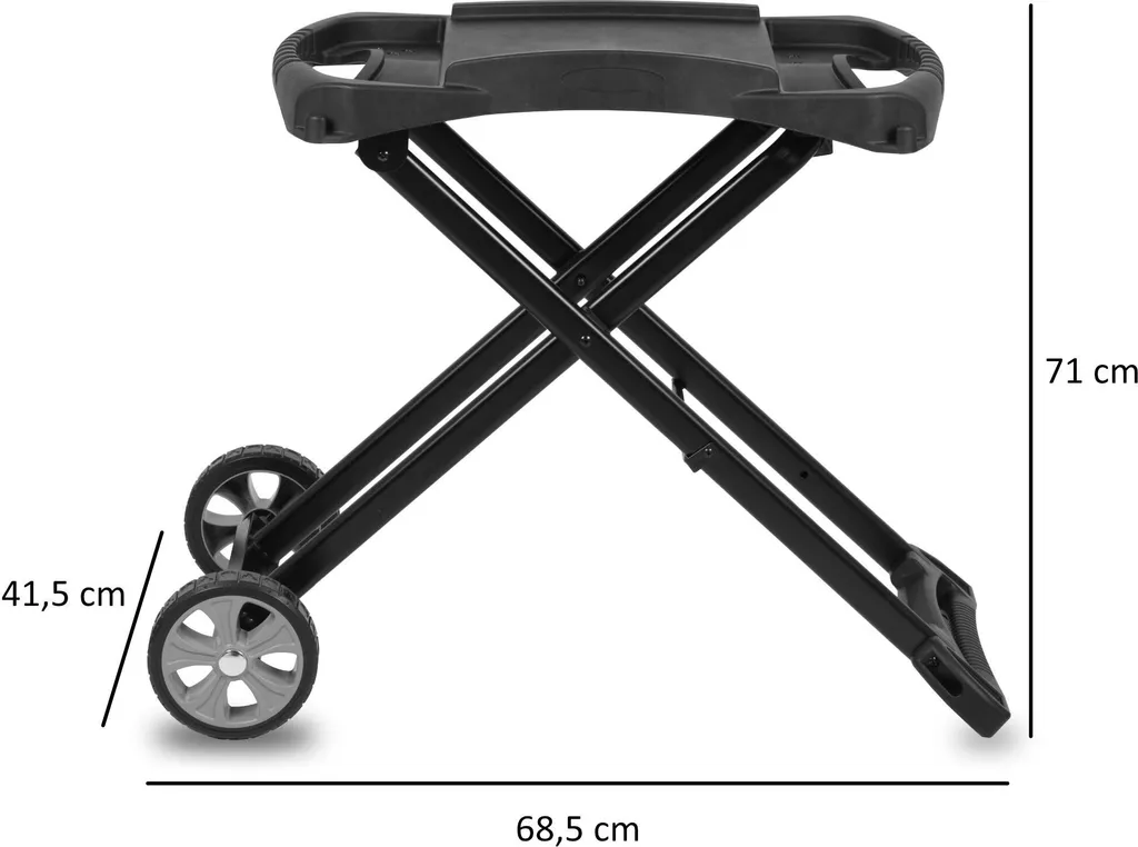 Support de Barbecue Portable avec Chariot Pliable et Table de Cuisson - 2