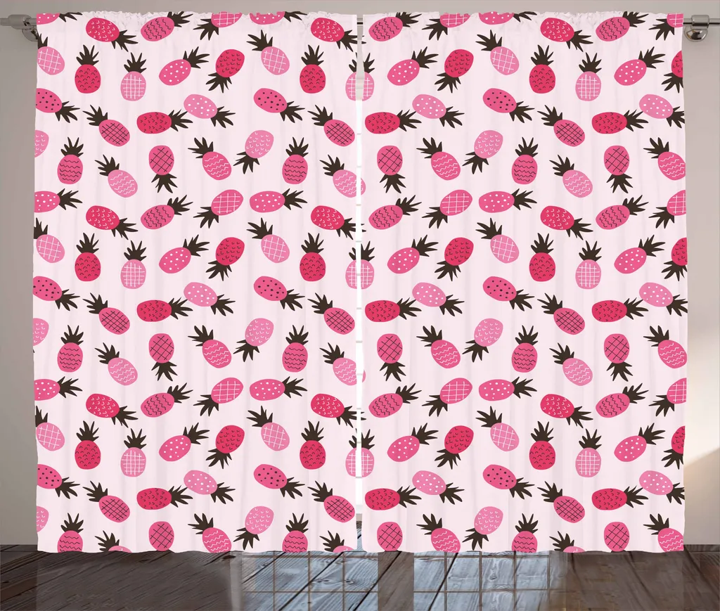ABAKUHAUS Tenda Rustica Ananas Magenta 280x175 - Arredo Esotico Casa