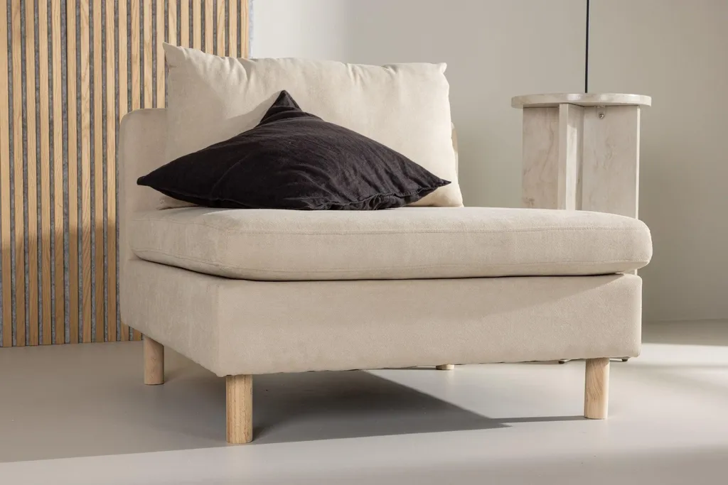 Canapé module centre Zero beige : l'élément pour réparer ou agrandir