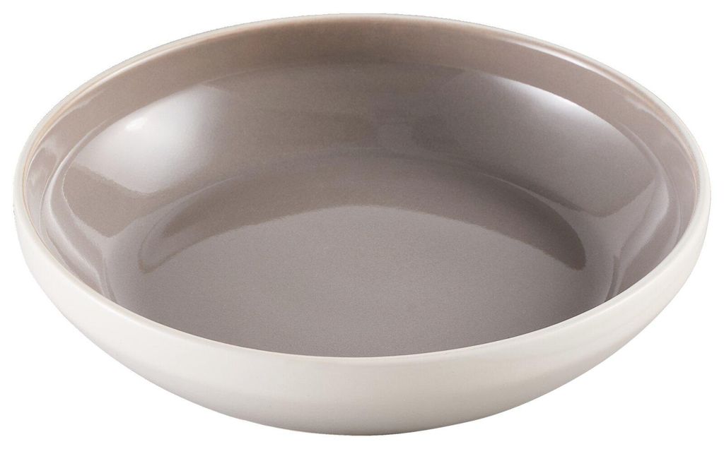 Gourmetteller LEVANTO aus Steinzeug, Taupe, spülmaschinenfest, 21,5 cm breit, 5 cm hoch