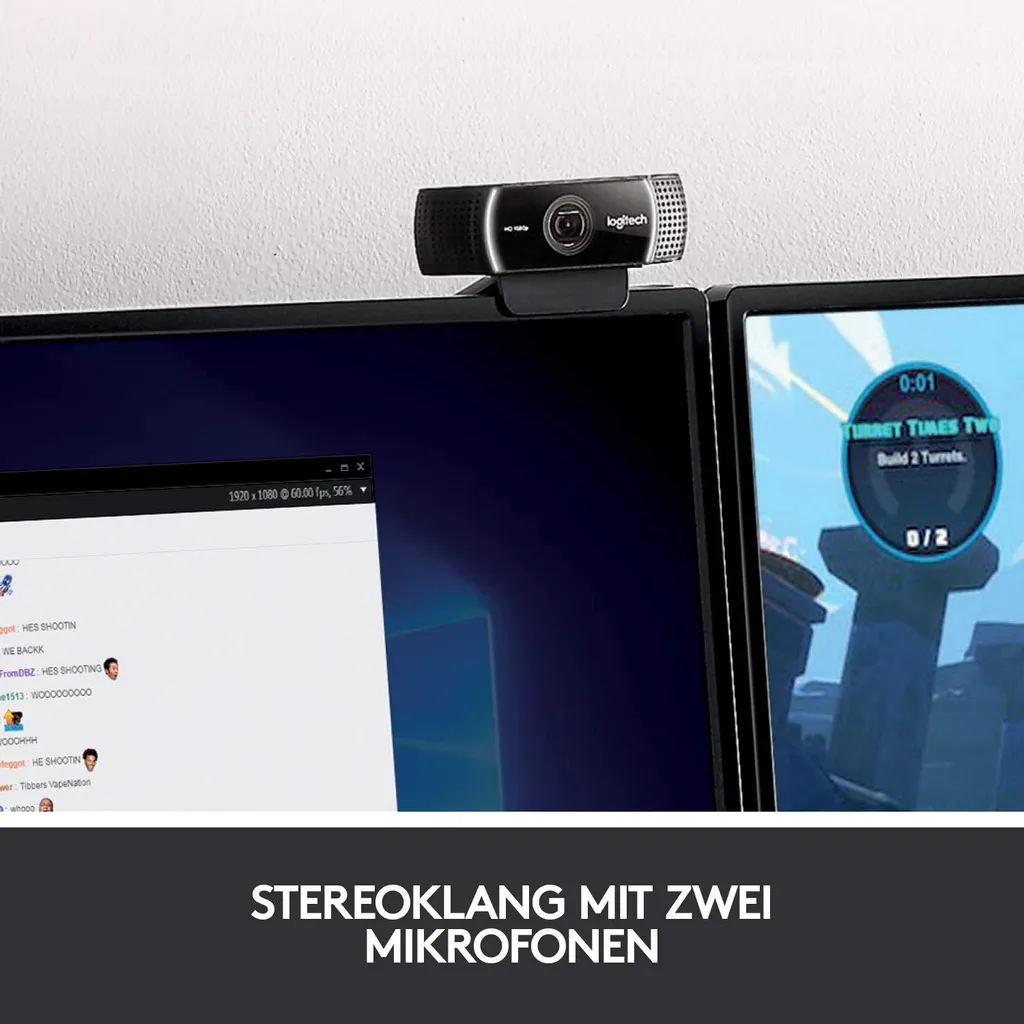 Logitech C922 Pro Stream Webcam 1080p : Correction Faible Luminosité - 31