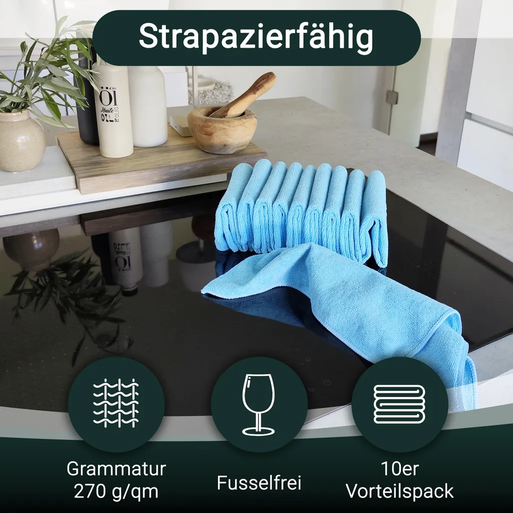 ELEXACLEAN Strofinacci da cucina in microfibra (68 x 42 cm, Set di 3, Rosa) - Strofinacci moderni per tavolo - bar - cucina