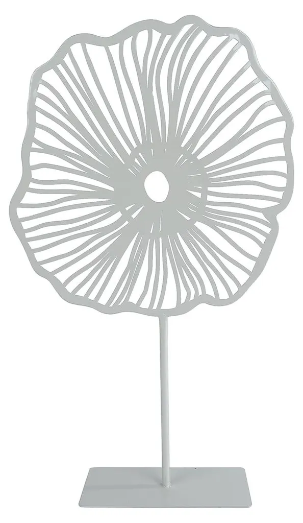 Objet de décoration salon sculpture métal blanc cassé Aoife L 49 cm