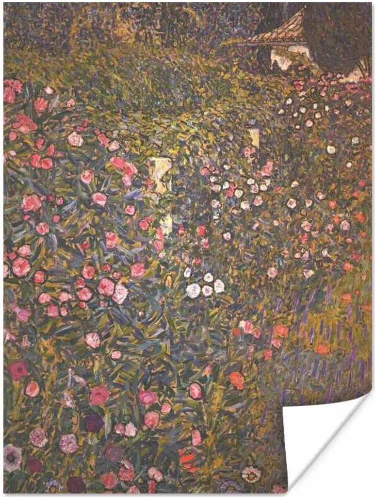 MuchoWow Poster Italienische Gartenbaulandschaft - Gustav Klimt 60x80 cm - Schlafzimmer Dekoration