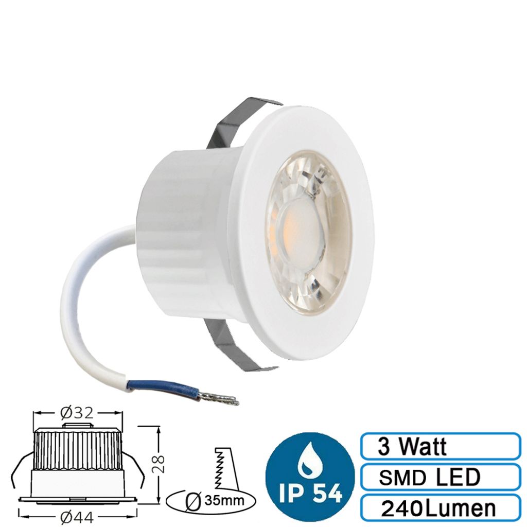 Klein Mini 3W LED Einbaustrahler