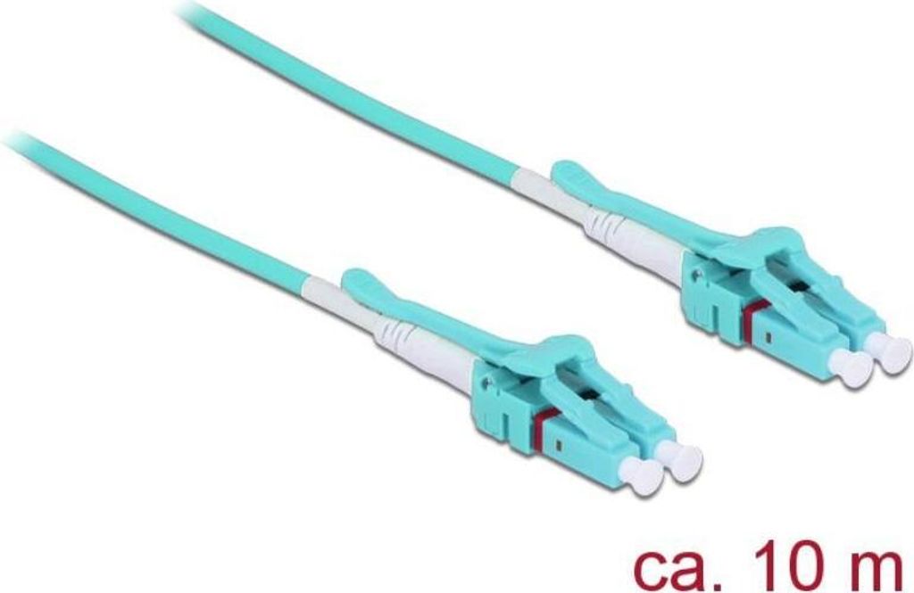 Lichtwellenleiter Kabel LC-LC OM3 Uniboot Multimode 10 m aqua