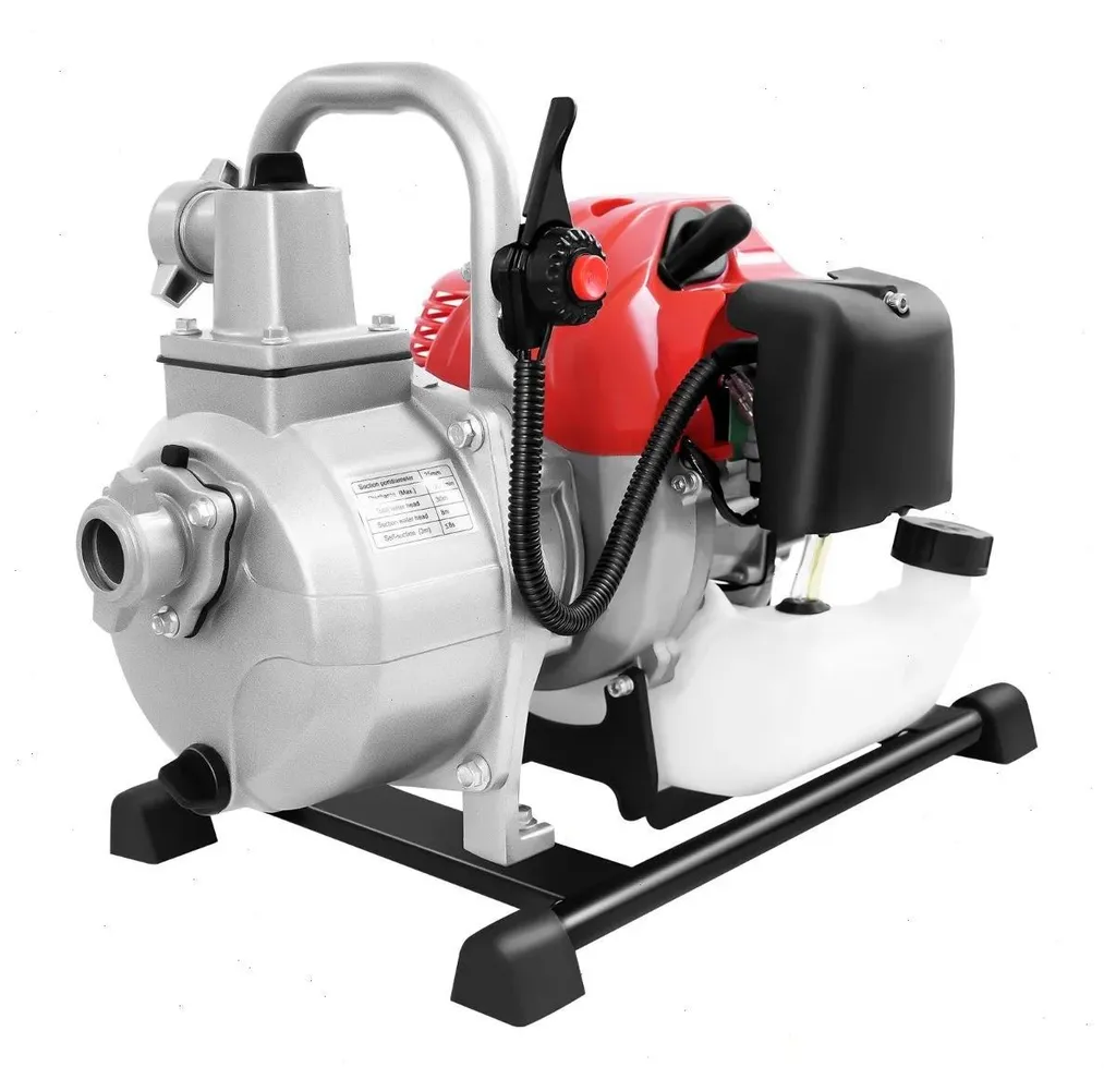 Pompe d'arrosage thermique 43 cm³ - Débit 10 m³/h avec tuyau de 2 m