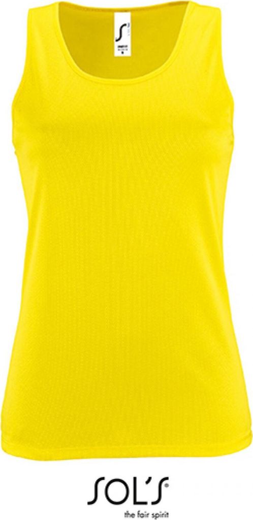 SOLs 02117 | Damen Sports Tank Top Sporty - Farbe: Neon Yellow - Größe: XS