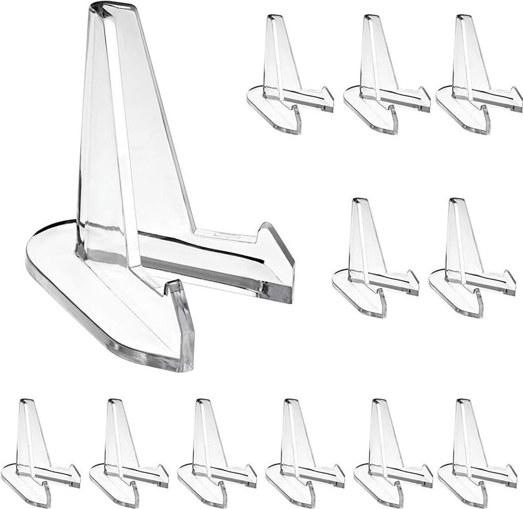 12 stücke Münzhalter Display Ständer Münze Staffeleien Medaille Abzeichen Sammlung Münzregal Acryl Telefon Halter 5,3 CM