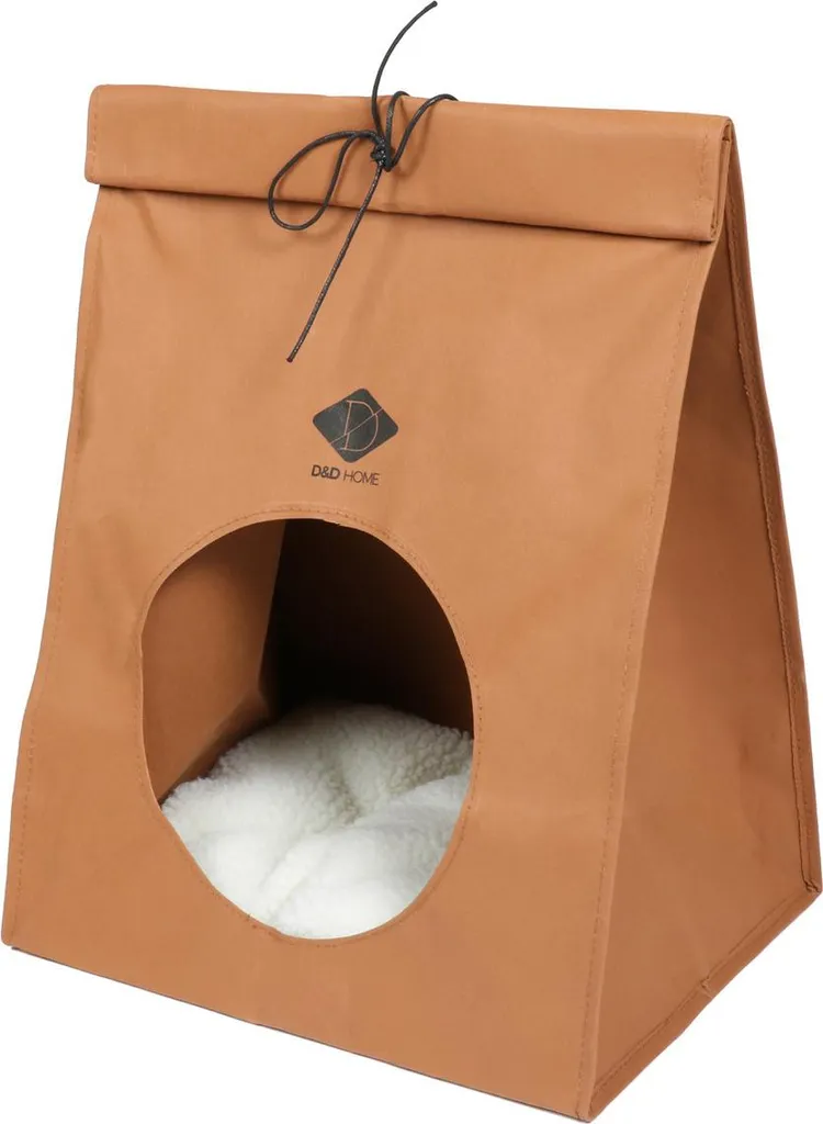 Panier pour animaux de compagnie rectangulaire marron pour chat EBI