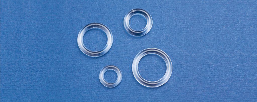 rewagi 10 Stück Gardinenringe für Scheibenstangen Ø 8 x 13 mm Farbe: transparent