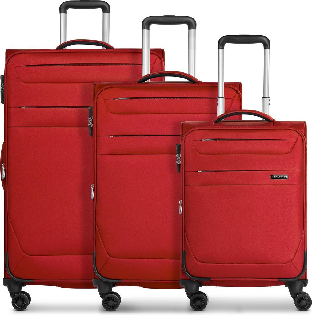 Worldpack Chicago 4 Rollen Kofferset 3-teilig mit Dehnfalte Produktbild 