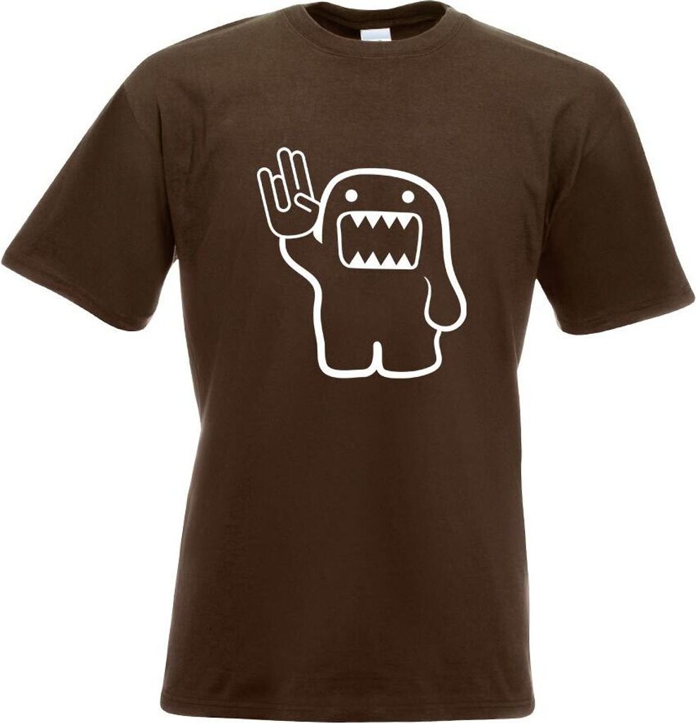 Kiwistar - T-Shirt - Chocolate - Domo Shocker Motiv Bedruckt Funshirt Design Print - mit Motiv Bedruckt - Funshirt Design - Sport - Freizeit - Herr...