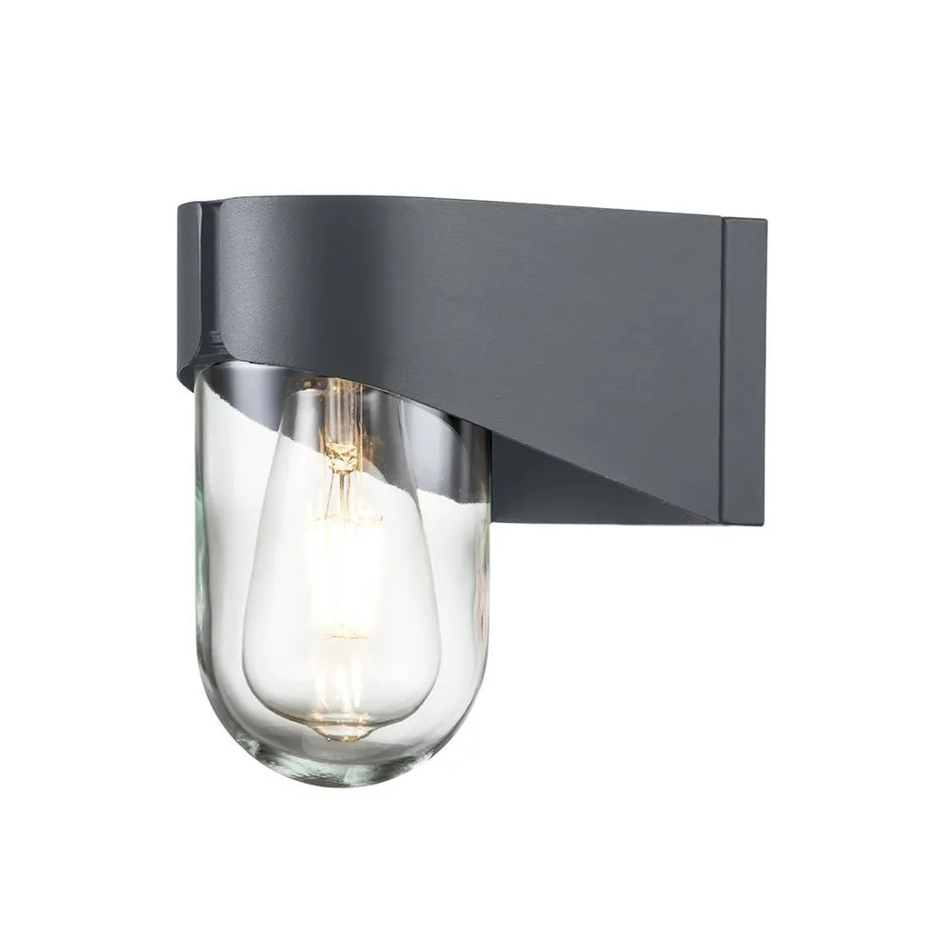 Applique d'extérieur Porto Elstead grise E27 40W design moderne chic