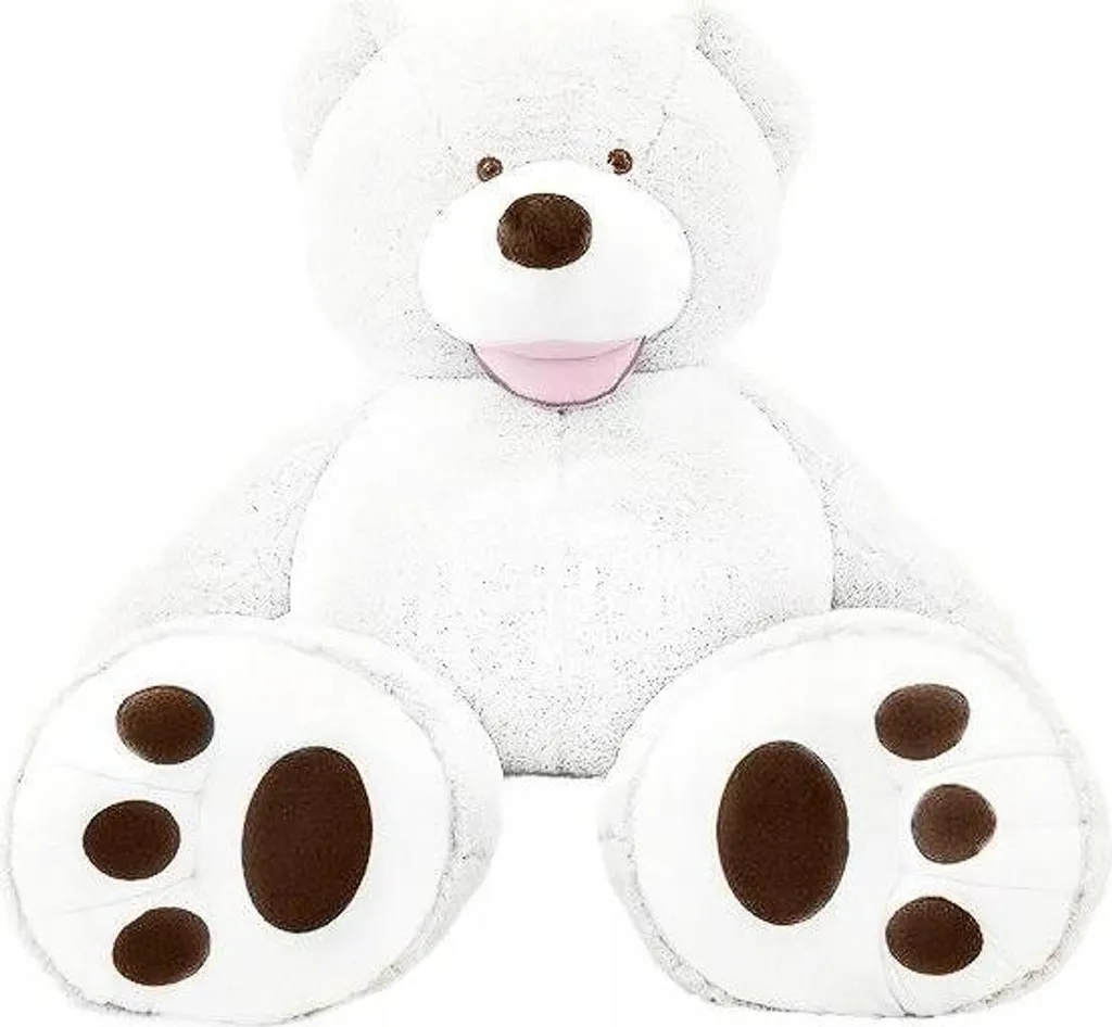 Doudou géant Teddy Amigo 300cm blanc pour rassurer et décorer la chambre