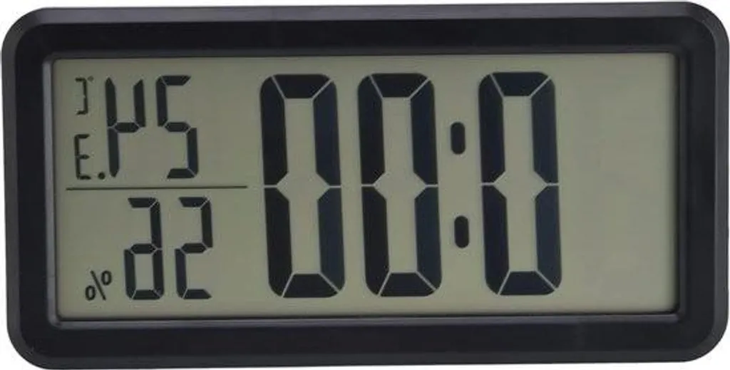 Horloge murale extra-plate LCD numérique avec réveil et grand écran 15cm
