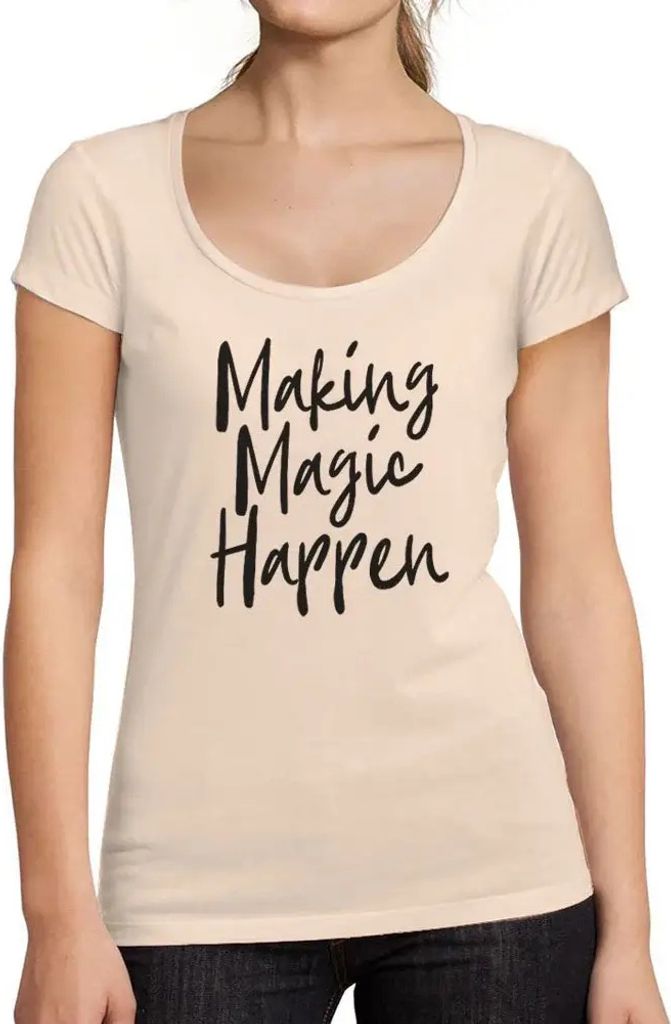 Damen Grafik T-Shirt Magie geschehen lassen – Making Magic Happen – Öko-Verantwortlich Vintage Jahrgang Kurzarm Lustige Druck Geburtstag Gesch...