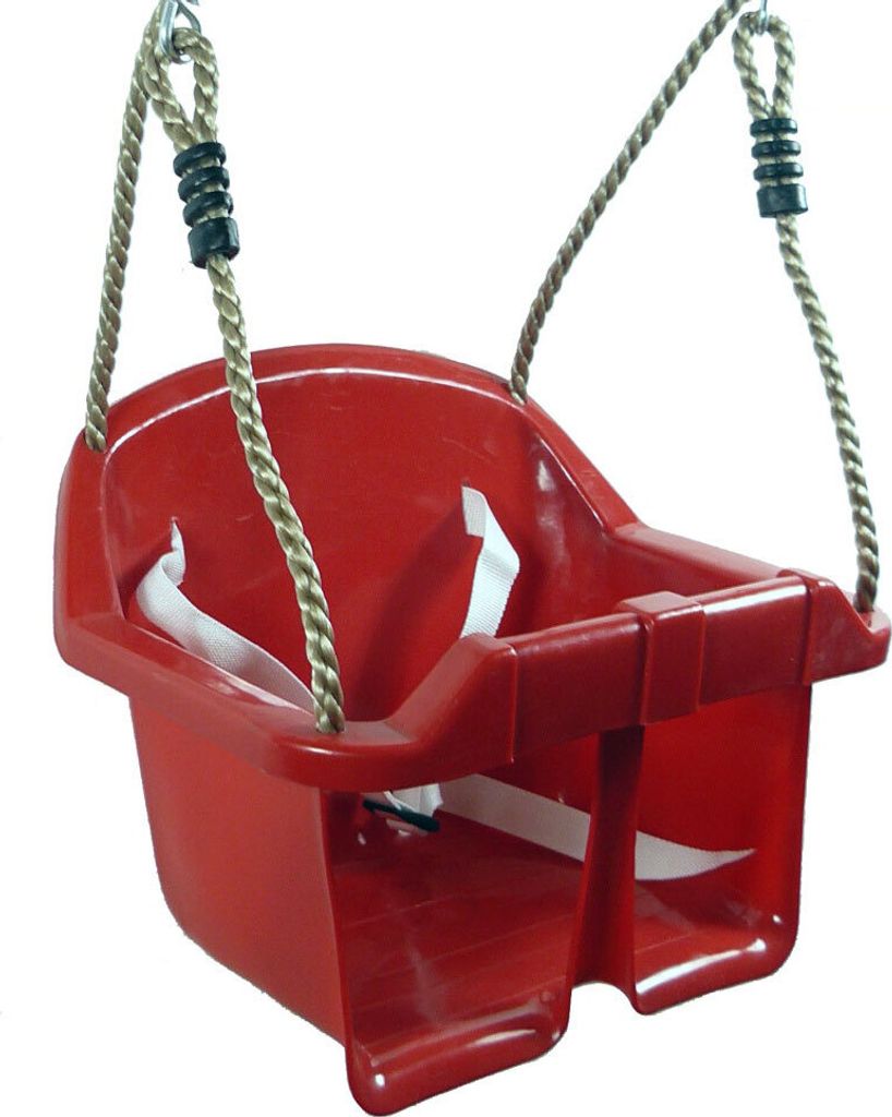 WICKEY Schaukel Zubehör Babysitz Spielturm, Schaukelgestell oder Klettergerüst – Rot