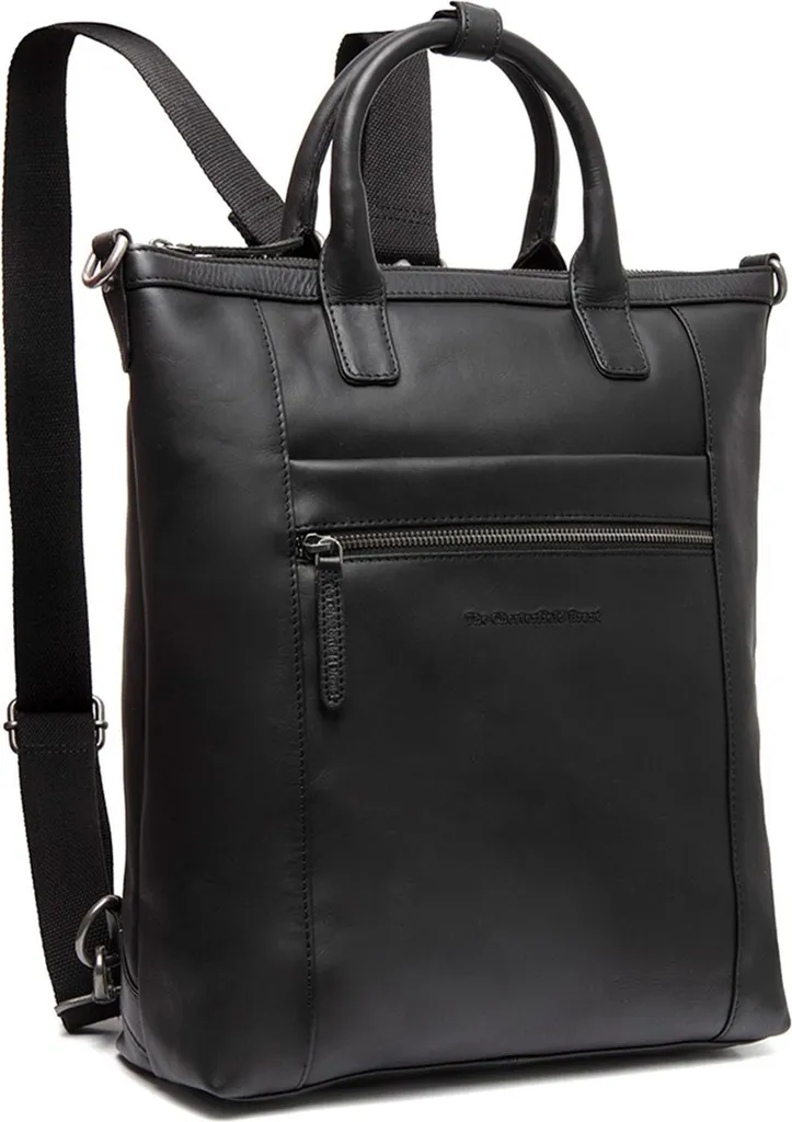 Sac à dos de loisirs noir Luisa pour ordinateur portable en cuir noble