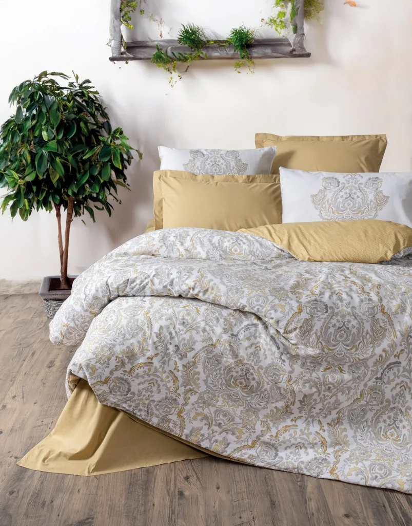 Offerta Set Copripiumino Najva Senape 200x200 - Cotone Resistente