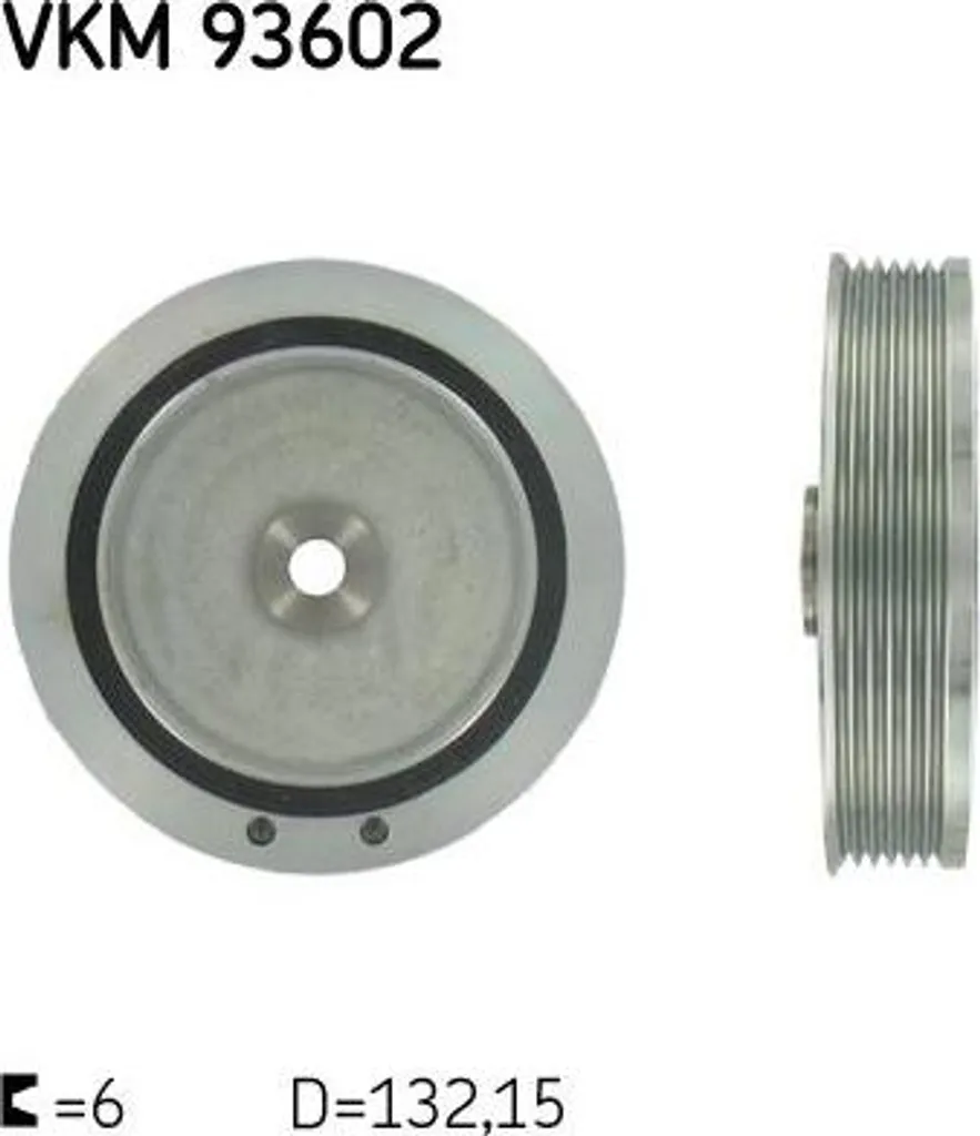 Poulie de Vilebrequin SKF VKM 93602 pour Master Megane et Clio OE 4418147
