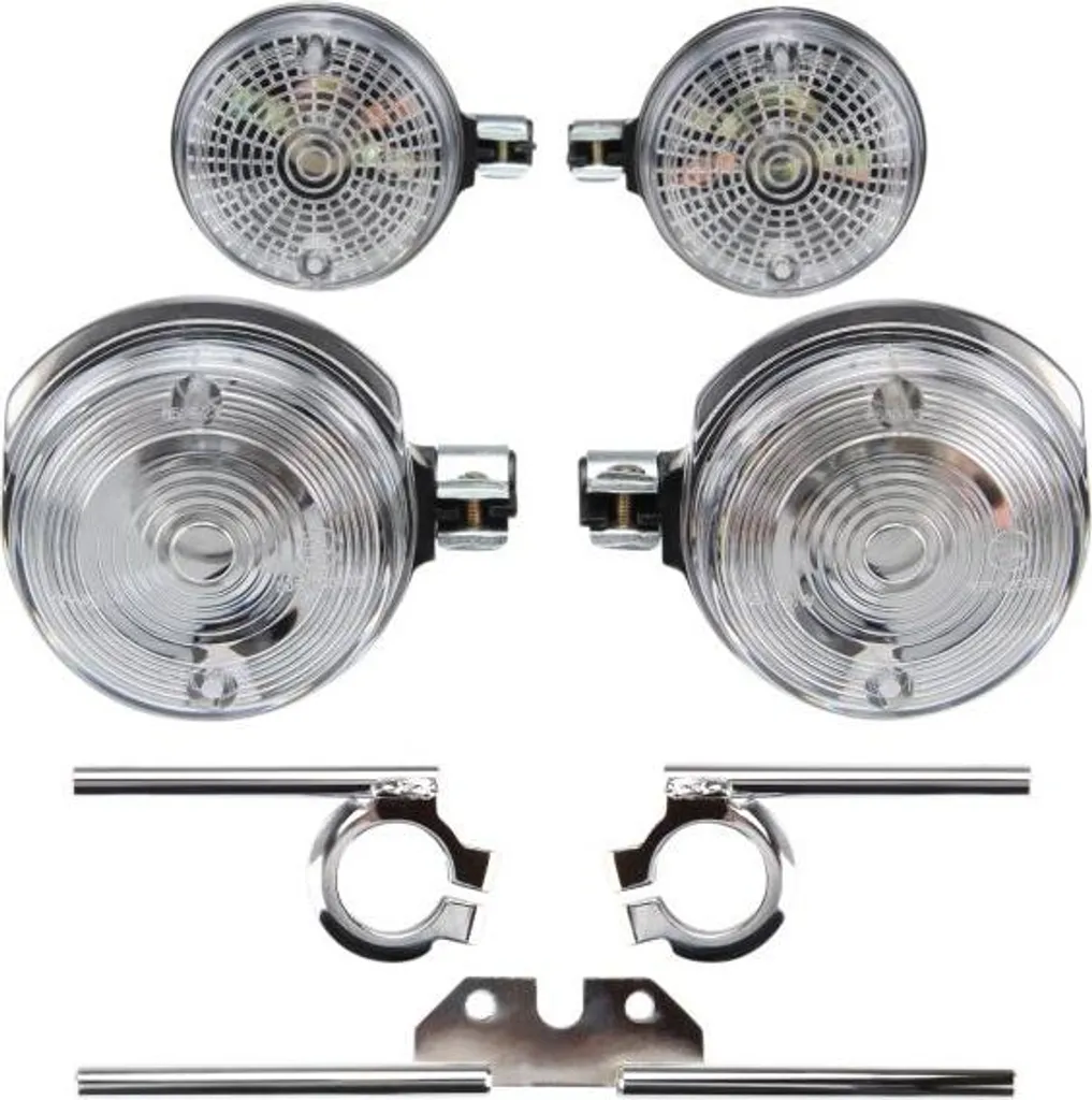 Set Completo Frecce Trasparenti e Supporti Cromo Simson S51 S50