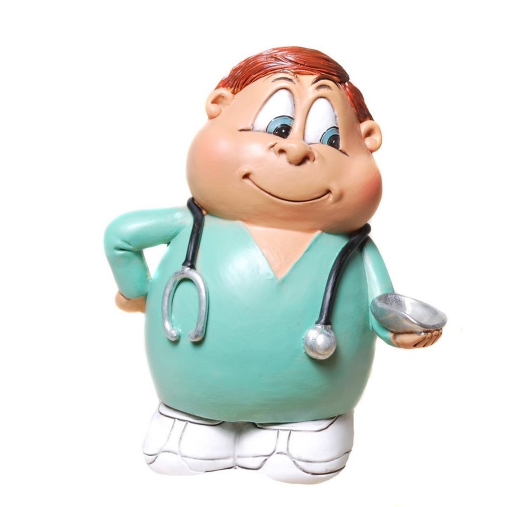 Funny Beruf - Spardose Krankenpfleger mit Pfropfen