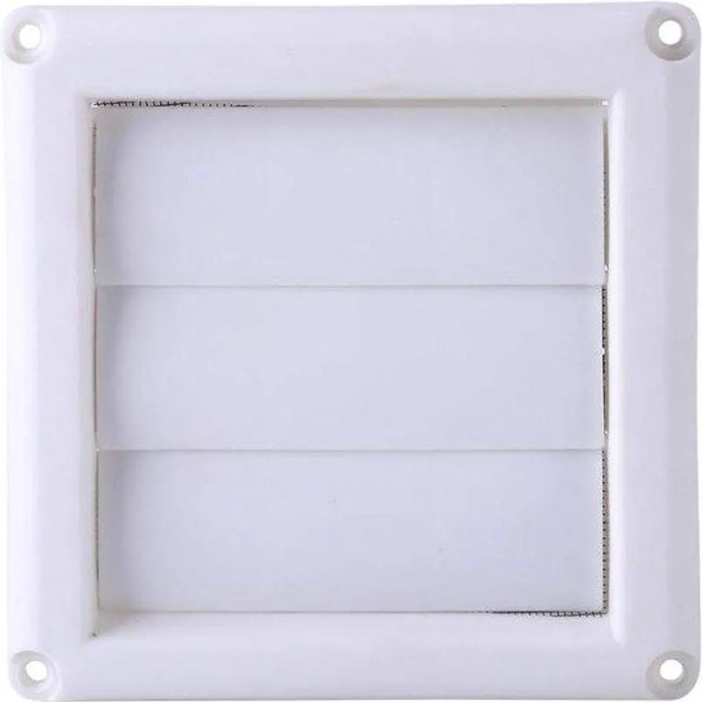 Grille murale 15x15 cm pour évacuation d'air et protection de façade
