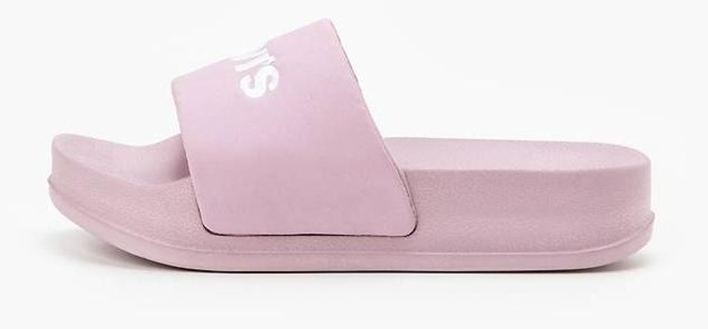 Levi's June S Bold Padded badslippers voor dames, roze, Productafbeelding 
