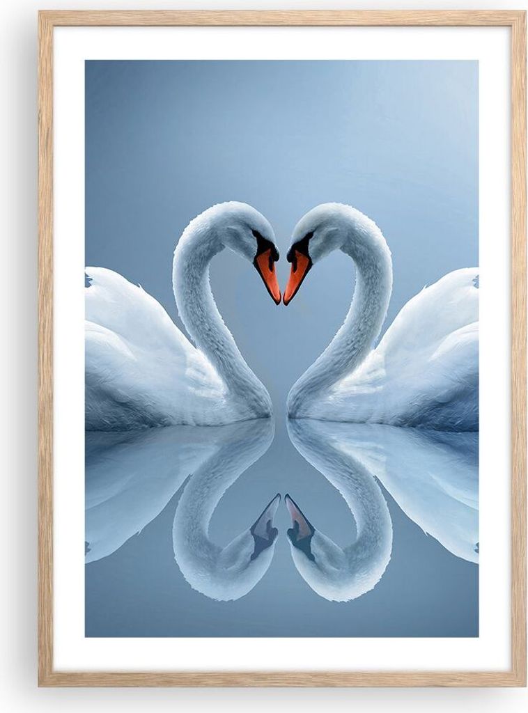 Gerahmtes Poster - Rahmen in heller Eiche - Ladung Dampf Wasser - 50x70 cm - Wand Bild - Wanddeko - Wandbilder - Wandposter - Bilderrahmen - Bilder...