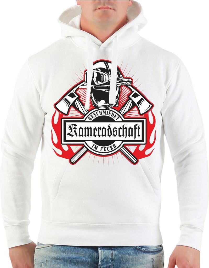 Herren Kapuzenpullover Feuerwehr Kameradschaft geschmiedet im Feuer