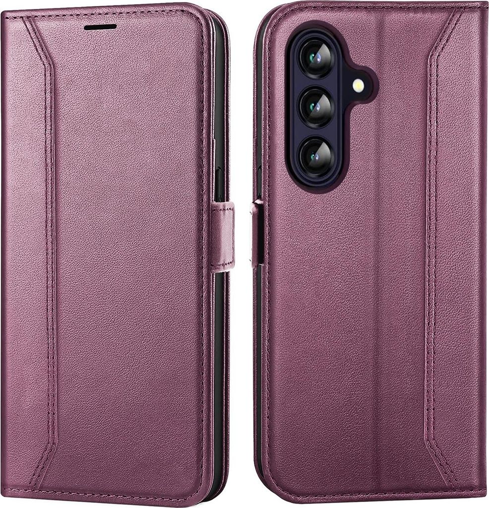 Conie RFID Klapp Tasche für Samsung Galaxy A56 5G Kartenfach Hülle Rundumschutz in Lila