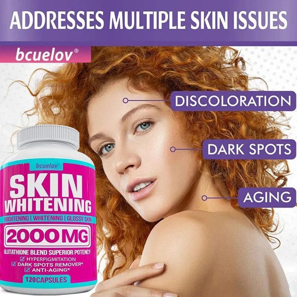 glutathione side effects whitening Glutathion blanchissant pour la peau 2000 mg (120 gélules),